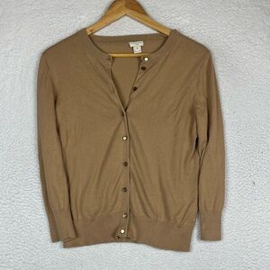 J crew tan cardigan